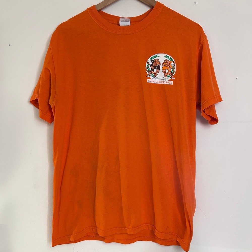 Y2K Princeton Cane Spree 2006 Cotton Orange T Shirt Mens Size Medium Graphic Tee
